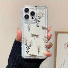 Funda de Teléfono Impresa Una Funda Minimalista de Libélula Floral, Compatible con los Modelos de  11, 12, 13, 14, 15 Pro Max, 12 Pro Max, 13 Pro Max, 14 Pro Max, 16 Plus, XR, 15, 15 Pro, 16, 16 Pro, 16 Pro Max, 17, 17 Pro, 17 Air, y 17 Pro Max. No amarillea y es a prueba de golpes. - 1 pieza - Ver 1