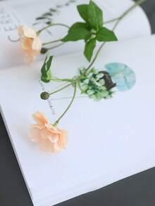 1pc Artificial Phalaenopsis Orchid, Lily & Peony Bouquet, Indoor Decoration For Living Room, Dining Table, Photography Prop, High-End Fake Flowers - Dew Lotus - View 12