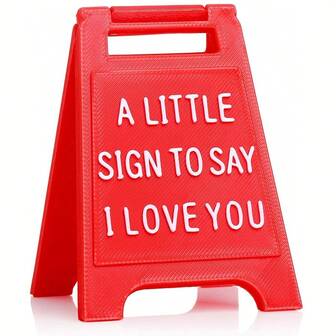 Mini Schild, Valentinstag Dekoration, Jahrestags-Geschenk - Romantisches "Ich liebe dich" Schild - Lustiges Geschenk für Freund - Süßes Geburtstags-, Weihnachts-, Hochzeitsgeschenk für Freundin, Ehefrau, Verlobte