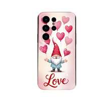 1PC Phone Case,  Gnome Holding Heart Balloons Love , Stylish Phone Case, Phone Decoration, All-around Lens Protection, Creative Small Gift, Funny Gift for Boys and Girls - ブラック - チェックする 7