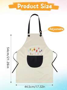 Adjustable Children's Art Apron Set - Waterproof Smock With Pockets, Suitable For Kids' Crafts, Painting, Baking And Cooking - Multicolor - View 3