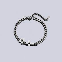 1pc Gothic Cross Chain Bracelet, Dark Style Edgy Niche, Unisex High-End Minimalist Unique Jewelry - Multicolor - View 6