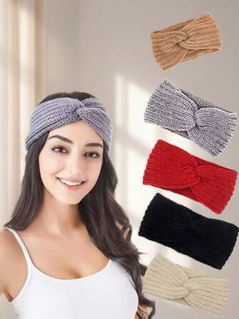2026新款女士针织十字发带，多色可选 | 保暖质感头饰 | 时尚发型配饰 | 柔软手链 | 海外热销发型亮点。这款针织十字设计发带质感精致，尽显高端气质，搭配浅紫色、棕色、灰色等多种颜色。