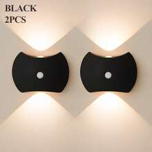 LED Smart Sensor Wall Light, Indoor Motion Sensor Wall Lamp, Wireless LED Wall Light, Wall Lamp, Battery-Powered Night Light, Adhesive Design, Rotatable, Portable, Easy To Install, Adjustable Color Temperature And Brightness, Suitable For Hallways, Bathrooms, Bedrooms, Kitchens, Cabinets, Stairs, Entrances, Bedside - Three-color Light Effect - View 15