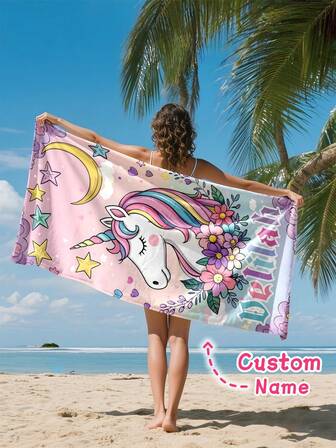 منشفة شاطئ مخصصة، يمكن طباعة اسمك عليها. مثالية للاستخدام على الشاطئ، بجانب المسبح، وأثناء رحلات الشاطئ. هذه المنشفة الشاطئية متعددة الاستخدامات هي الخيار المثالي للأنشطة البحرية والسفر في الهواء الطلق، وتوفر الراحة للاسترخاء والتشمس والراحة. هدية فريدة للزوجة أو الصديقة أو الوالدين أو الصديق.