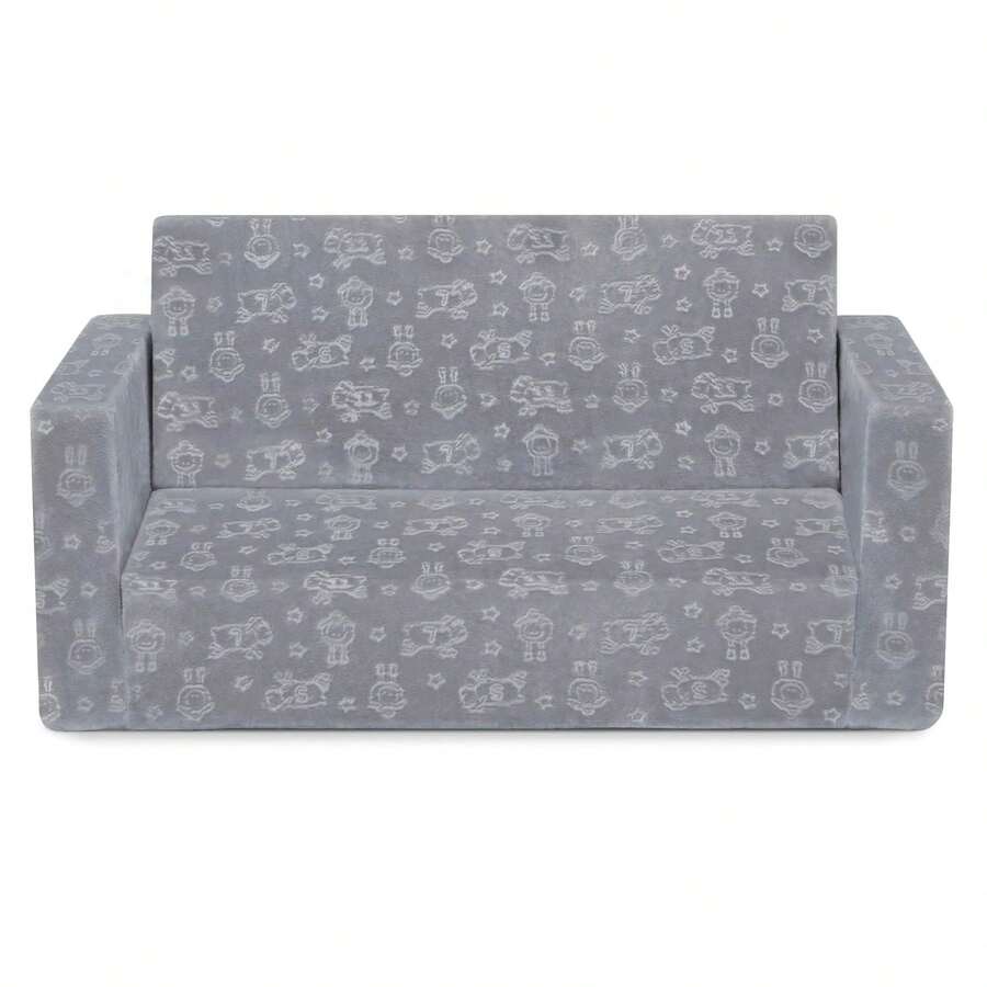 Serta Perfect Sleeper Extra Wide Convertible Sofa To Lounger - Comfy 2-In-1 Flip Open Couch/Sleeper For Kids, Grey - Màu Xám nhạt - Xem 1