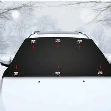 Car Snow Shield Front Windshield Cover Windshield Winter Windshiel Snow Protection Car Window Snow Shield Frost Antifreeze Cover - màu đen - Xem 7