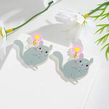 1对时尚可爱亚克力老虎/火烈鸟/鱼/燕子动物卡通耳环，适合女性日常佩戴（手工制作，款式略有不同） - 動物耳環 - 查看 31