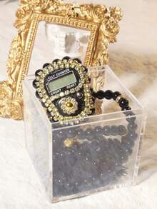 1pc Rosary Counter Set - High-End Packaged Counting Ring, Bracelet With Counter, Counter, Electronic Manual Button Counter, Compact Portable Ring Counter, Thumb Press Counter - Multicolor - View 3