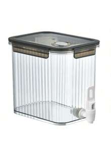 1个大容量带水龙头冰箱冷水瓶，水果茶冷水瓶，家用饮水桶，冰玻璃果汁壶（无隔板） - 彩色 - 查看 12