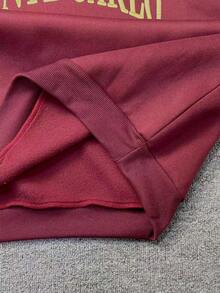 Men's New Embroidery Print Pullover Sweatshirt Sweatshirt, Autumn/Winter - Purple - View 4