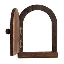 木质装饰隐藏式插座 - 无需钻孔的墙壁插座框，木质仙女门设计 | 适用于厨房、卧室、客厅、儿童房的装饰盖板