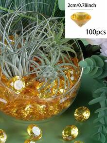 50pcs Diamond Shaped Transparent Acrylic Decorative Stones