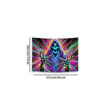 1pc HEGO Polyester Skull Tapestry – UV Reactive Multipurpose Wall Hanging, Brushed Fabric Without Electricity For Home Decor, Festivals, Parties, Weddings, Video Backgrounds, Unique Artwork & Accessories - Multicolor - View 13