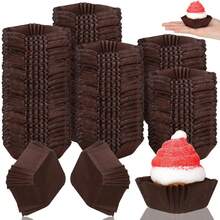 100/200pcs Disposable Baking Cups, Non-Stick Parchment Paper Cupcake Liners, Perfect For Mini Cakes, Breads, Pastries And Holiday Snacks Like Christmas, Halloween, Thanksgiving, Easter - Multicolor - View 2