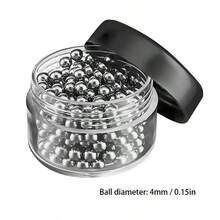 200颗不锈钢精密清洁球，可重复使用的金属醒酒器清洁球，适用于醒酒器、玻璃器皿和烧瓶，带收纳容器，工业轴承球 - 彩色 - 查看 14