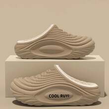 Warm Long Plush Waterproof Eva Indoor Slippers Women 2025 Winter Soft Thick Bottom Non Slip Home Slippers Couple's Furry Slides - Khaki - View 6