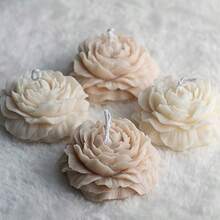 2件套DIY编织爱心+3D牡丹花硅胶蜡烛和肥皂模具 - 非常适合母亲节、情人节、生日、圣诞节、感恩节、婚礼、母亲节、DIY手工礼物装饰模具 - 白色 - 查看 9