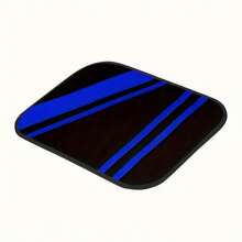 Juego de 4 alfombrillas de piso para auto, diseño de rayas azules, fibra de poliéster, antideslizante, protección interior para todo el año, apto para autos, camionetas y SUV - regalo de moda para hombres y mujeres - Multicolor - Ver 7