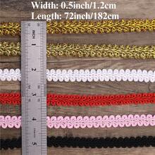 ZNZAKKA 2 Yards Braid Lace Trim Gimp Ribbon Trim For Sewing Accessories, DIY Crafts Decoration - Multicolor - View 2