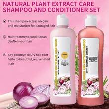 Onion Shampoo And Hair Care Set, Enhances Hair Quality, Making Hair Thicker, Longer, And Stronger - Soft And Shiny, Prevents Hair Loss And Thinning, Free Of Parabens And Silicone - 彩色 - 查看 2