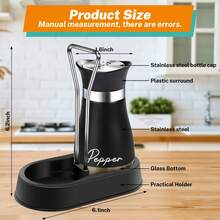 Bộ 2 lọ đựng muối và tiêu, bộ lọ đựng muối và tiêu kèm đế, lọ đựng muối tự chảy, chai 4 ounce, phong cách nhà bếp hiện đại, quà tặng nhà bếp sáng tạo, đồ dùng nhà bếp thiết yếu, thiết kế hiện đại, trang trí nhà bếp hiện đại, dụng cụ nhà bếp chất lượng cao, gia vị (Đóng gói hộp màu - Không kèm đế) - Nhiều màu - Xem 2