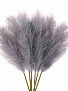 5/10/20/30 قطعة من الحشيش الاصطناعي الرمادي الطويل والنابض، اصطناعي مزيف، حشو للأواني، ديكور منزلي بأسلوب المزرعة والبوهيمي، ديكور غرفة، ديكور حفلات الزفاف، ديكور بوهيمي - رمادي - مشاهدة 1
