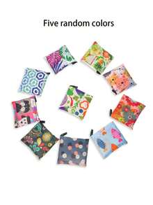 1pc (With Small Coin Pouch) Large Capacity Fashion Printed Tote Bag, Portable, Foldable, Reusable Shopping Bag, Shoulder Bag, Big Capacity - Multicolor - View 16