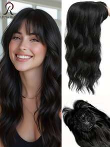 Giao hàng trong vài ngày làm việc. Tóc nối xoăn 3D 360° cho nữ với mái kiểu Pháp - Màu nâu, 20 inch, giúp tăng độ dày tóc, phù hợp với tóc mỏng, dễ đeo và tạo kiểu. Tóc nối xoăn dài với highlight nâu và mái - Kẹp/Gắn, Tóc tổng hợp/Tóc bổ sung, Tăng độ dày tóc, Làm dày tóc mỏng tức thì, Tóc nối gợn sóng/xoăn (Không cần mũ đội tóc giả). - Nhiều màu - Xem 9