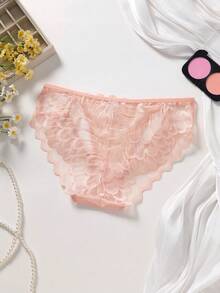 3pcs Lace Trim Hollow Sexy Panties For Women, Romantic Intimate Apparel - Multicolor - View 6