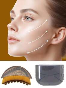 Lymphatic Contour Face Brush, Lymphatic Drainage Brush, Suitable For Face, Chin And Neck. Featuring An Ergonomic Design For Precise Skin Contact, Suitable For All Skin Types.,Giveaways - Grey - View 4