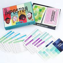 The Impostor – A Board Game Of Charades, Wit, And Subtle Deception; An Interactive Game To Develop Creativity, Improvisation Skills, And Make Everyone Laugh; Ideal For Group Game Sessions; Spanish Card Game - Black - View 8
