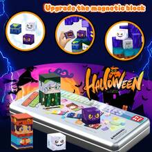 27 piezas Bloques de construcción magnéticos de Halloween, Juego de apilamiento de monstruos, Regalo de fiesta genial, Juguetes de Halloween para niños y niñas - Multicolor - Ver 4