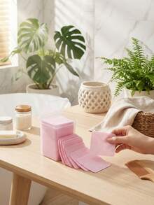 200/400/800/1200pcs Lint-Free Nail Wipes Gel Cleansing Tissues Aluminum-Free Nail Polish Remover Pads For NailArt Beauty Cleaning Care Tool - Pink - View 7