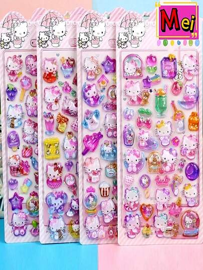 3D Embossed Cute Glowing Cinnamon Roll Stickers, Children's Decorative Set, Gifts. Perfect For Home Decor, Party Decorations, Birthday Gifts And Various Holiday Gifts, Fashionable Item, Luxury Choice, Sewing DIY.