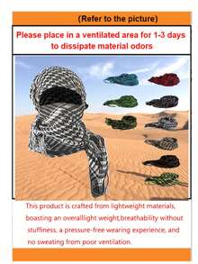 1pc Tactical Desert Scarf, Outdoor Sun Protection Dust Mask, Cycling Scarf, Unisex Tactical Scarf, Windproof Breathable Bandana (Please Refer To The Actual Product Image In Figure 7) - Multicolor - View 9