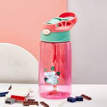 16oz/480ml Personalized Water Bottle For Kids, With Straw And Cap, Birthday/Back To School Supplies, Reusable, Suitable For Children, Boys, Girls And Teens, Great Gift Idea. 12oz/350ml Stainless Steel Water Bottle For Kids, With Silicone Straw, Unicorn, Butterfly, Space, Construction Vehicle Themes, Pink, Green, Blue, Purple, 5 Color Options, Children, Urban Chic, Modern, Colorful, Cute - Style 2 - View 21
