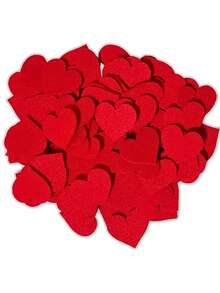150pcs/30pcs Valentine's Day Red Felt Heart Pieces - Romantic Red Felt Decor, Gift Filler Heart, Festive Atmosphere Decor Scattering Hearts, Tabletop Centerpiece Decoration Suitable For Weddings, Parties And Cozy Home Decor - Multicolor - View 9