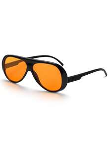 1pc Fashionable Men's Glasses With A Retro Personalized, Suitable For Daily Wear, Vacation, And Travel