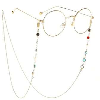 1ชิ้น โซ่คล้องหน้ากากพลอยอะคริลิค, สายคล้องหน้ากากแฮนด์เมด, โซ่แว่นตา, สร้อยคออเนกประสงค์กันหายกันลื่น