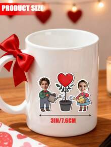 10/20/30PCS Custom Couple Photo Valentine'S Day Stickers: 6-Style Personalized Cartoon Portrait Decals – Romantic Partner Gift, Valentines Yourself Face Photo, Add Your Own Photo Picture,DIY Valentine'S Photo