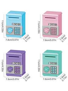 儿童ATM存钱罐，机械解锁，密码解锁，创意收纳盒，幼儿园儿童生日礼物玩具，钥匙收纳柜（非电子产品） - 彩色 - 查看 7