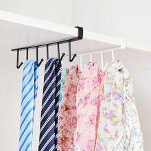 2 Stücke Eisenwerk Schrankhaken für Küche Zuhause, multifunktionale Haken Garderobe Organisationsregale, nagelfreie Haken für Küche, Tassen, Kaffeetassen, Tassenhaltter, Küchenutensilien, Hüte und Schals Aufbewahrungsregale, geeignet für Küchen-Bars, Kaffee-Bars, Kleiderschränke und Unterschränke - Verschiedenfarbig - Übersicht 7