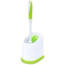 Pine-Sol Cepillo limpiador de inodoro con soporte, varita de limpieza resistente con limpiador debajo del borde, mango antideslizante, organizador de almacenamiento, suministros de baño, amarillo, verde(default) - Multicolor - Ver 5