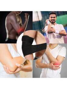 可调节尺寸透气护肘，适合日常健身、篮球、网球运动，男女通用，保护肘部（魔术贴类型随机选择） - 彩色 - 查看 11