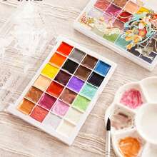 24 Colors Chinese Style Solid Watercolor Paints, Suitable For Painting, Nail Art, Beginners - one-size - View 5