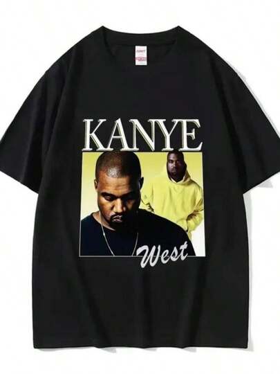 Christmas Women's Punk T Shirt Baggy Shirt Hip Hop Rapper Kanyes West Album Vultres Graphic Aesthetic Clothes