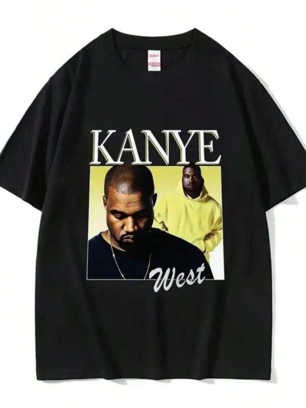 Christmas Women's Punk T Shirt Baggy Shirt Hip Hop Rapper Kanyes West Album Vultres Graphic Aesthetic Clothes