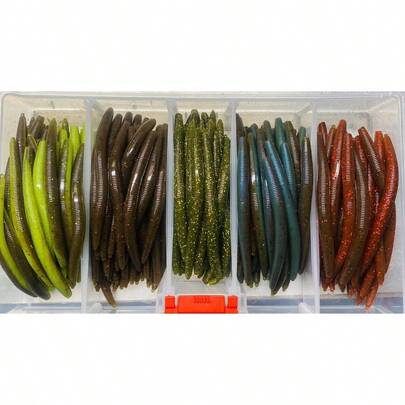 50 Ct Mixed 5 Senko Style Stick Baits Bulk Core Shot Camo Laminate