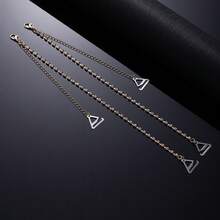 2pcs/Set Women's Single Row Rhinestone Bra Straps, Metallic Bra Shoulder Strap & Bralette Accessory For Rave - Multicolor - View 7